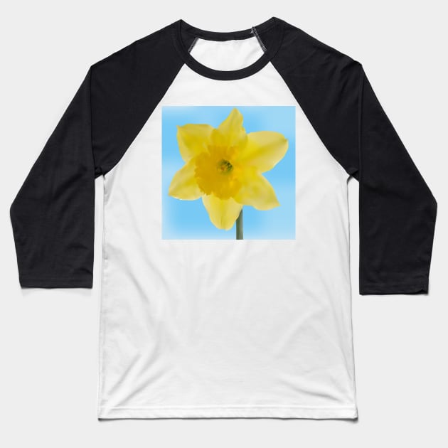 Yellow jonquil mesh flower Baseball T-Shirt by AnaMOMarques